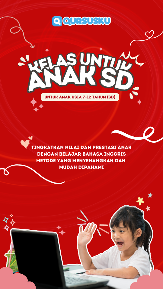 program kursus bahasa inggris anak sd